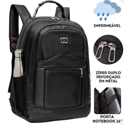 Imagem de Mochila Reforçada Executiva Escola Trabalho Viagens Masculino Feminino Impermeável