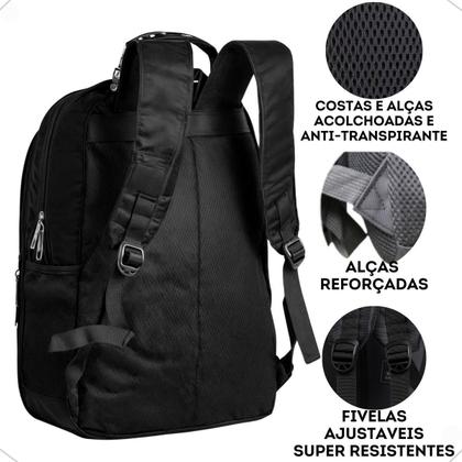 Imagem de Mochila Reforçada Executiva Escola Trabalho Viagens Masculino Feminino Impermeável