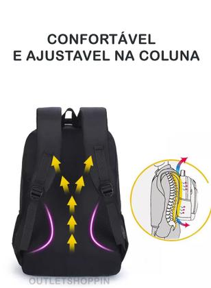 Imagem de Mochila Reforçada Executiva Preta Masculino/Feminino