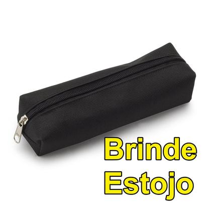 Imagem de Mochila Reforçada Impermeável Preta Masculino/Feminino + Estojo