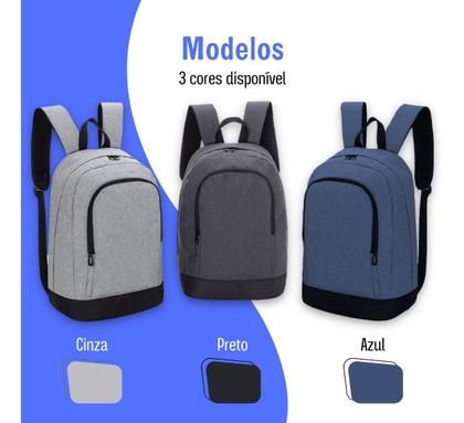 Imagem de Mochila Reforçada Notebook Escolar Trabalho Faculdade - Grafite