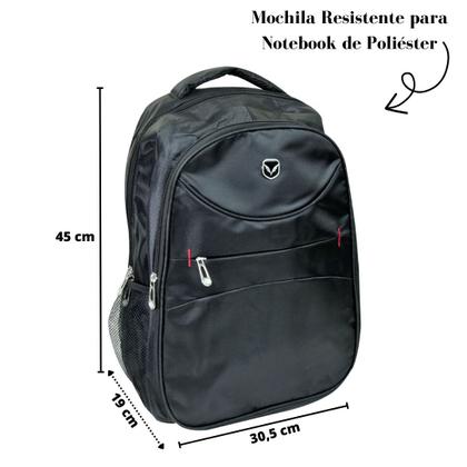 Imagem de Mochila Reforçada para Notebook 18" Poliéster Preto 