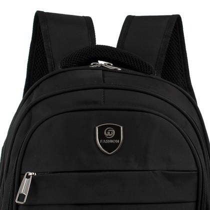 Imagem de Mochila Reforçada Preta Executiva Bolsa Grande P/Notebook