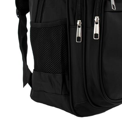 Imagem de Mochila Reforçada Preta Executiva Bolsa Grande P/Notebook