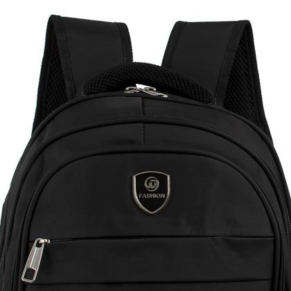 Imagem de Mochila Reforçada Preta Executiva Bolsa Grande P/Notebook