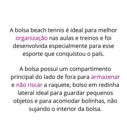 Imagem de Mochila Reforçada Raqueteira Beach Tennis 