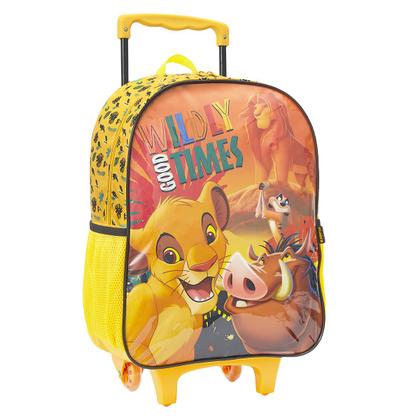Imagem de Mochila Rei Leão Infantil De Rodinhas Escolar Meninos Timão Pumba Simba