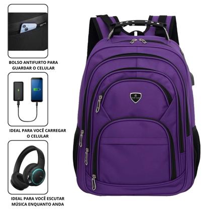 Imagem de Mochila Resistente Masculina Feminina Ótima Trabalho Viagem