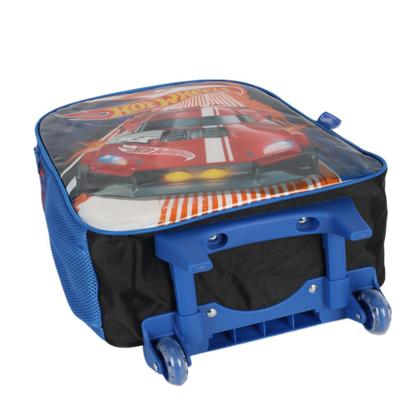 Imagem de Mochila Rodinha Escolar Infantil Masculina Hotwheels Azul