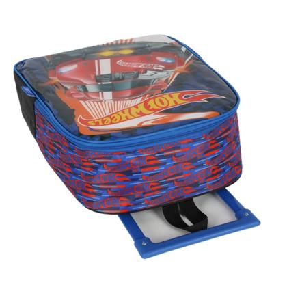Imagem de Mochila Rodinha Escolar Infantil Masculina Hotwheels Azul