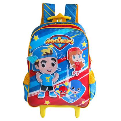 Imagem de Mochila Rodinha Escolar Os Aventureiros + Estojo Luccas Neto