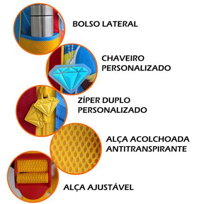 Imagem de Mochila Rodinha Escolar Os Aventureiros + Estojo Luccas Neto