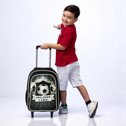 Imagem de Mochila Rodinha Masculina Infantil Escolar Reforçada Grande Criança