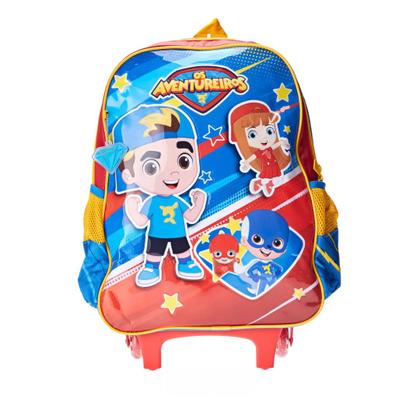 Imagem de Mochila Rodinhas Escolar Os Aventureiros Luccas Neto Azul 