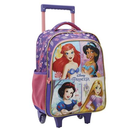 Imagem de Mochila Rodinhas Escolar Princesas Disney Mala Infantil 16L