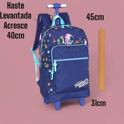 Imagem de Mochila Rodinhas Estojo Box Divertidamente Juvenil Luxcel