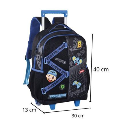 Imagem de Mochila Rodinhas Infantil Escolar Brancoala Youtuber Clio Oficial