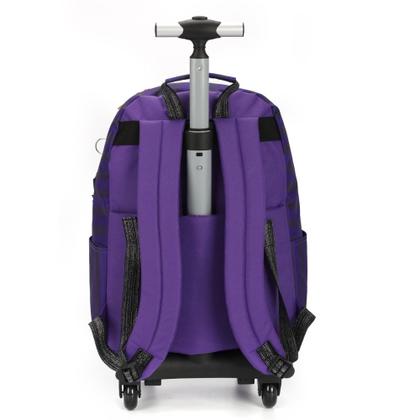 Imagem de Mochila Rodinhas Oficial WANDINHA ADDAMS Luxcel MC47264 roxo