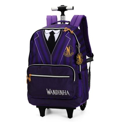 Imagem de Mochila Rodinhas Oficial WANDINHA ADDAMS Luxcel MC47264 roxo