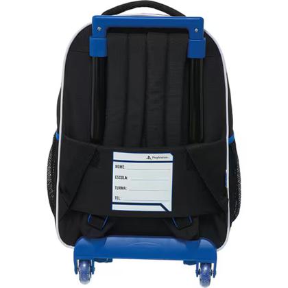 Imagem de Mochila Rodinhas Playstation Azul Escolar Video Game Focus Pacific