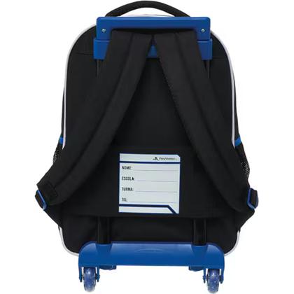 Imagem de Mochila Rodinhas Playstation Azul Escolar Video Game Focus Pacific