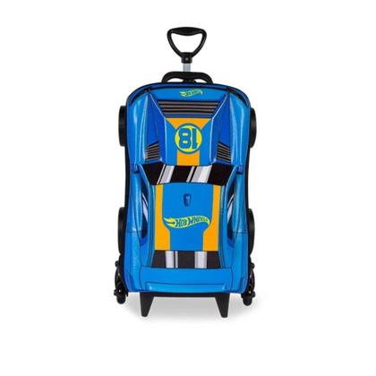 Imagem de Mochila Rodinhas Tripla Meninos 3D Hot Wheels D-Muscle