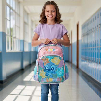 Imagem de Mochila Stitch Costas Meninas Disney Infantil Teen Escolar