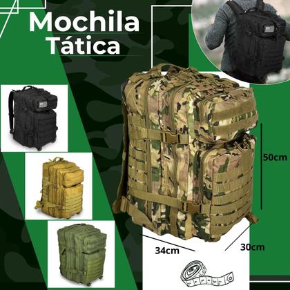 Imagem de Mochila Tática Militar Grande Forte Impermeável 50 Litros