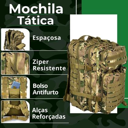 Imagem de Mochila Tática Militar Grande Forte Impermeável 50 Litros