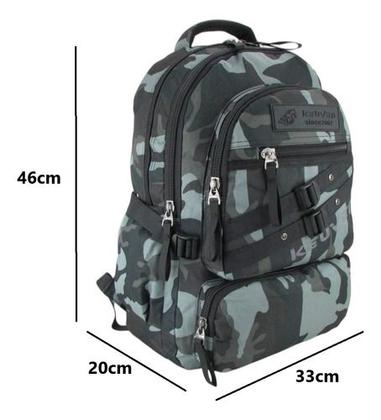 Imagem de Mochila Tática Militar Reforçada Resistente a Água Escolar Passeio Viagem Trilha Masculina Feminina   
