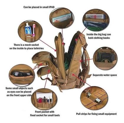 Imagem de Mochila Tática Reforçada Militar Camuflada 30l