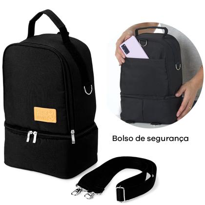Imagem de Mochila Térmica Amamente+ One Ice com Potes para Leite Materno 200ml Super Mamãe Trocador Portátil