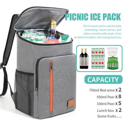 Imagem de Mochila Térmica Cooler Grande 25L Cerveja Gelada por Horas Refrigera por até 18H Impermeável, Ideal para Praia, Camping Churrasco