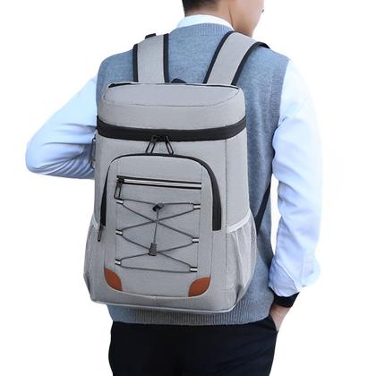 Imagem de Mochila Térmica Grande 30l Impermeavel Resistente Bolsa Isolamento Cooler Acampamento Portátil Trilha Praia Fitness Lancheira Pescaria 50 Latas 