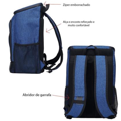 Imagem de Mochila Térmica Termowave 25L Bolsa Cooler Bebidas Azul