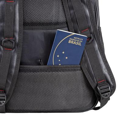 Imagem de Mochila Tigre Executiva Couro Cadeado Antifurto Masculina Feminina Preta 