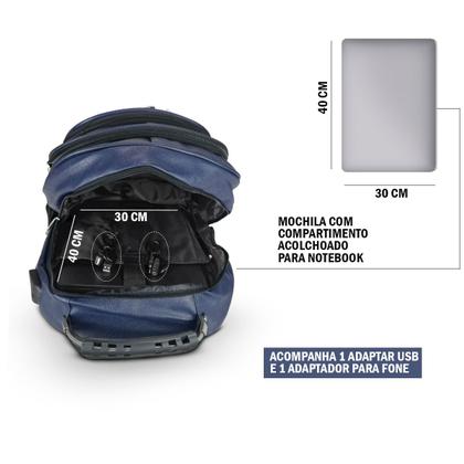 Imagem de Mochila Trabalho Notebook Resistente Faculdade Universidade