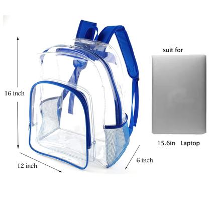 Imagem de Mochila transparente Fomaris Clear Bookbags para escola (azul)