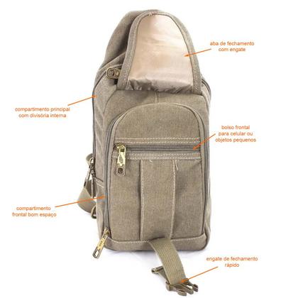 Imagem de Mochila Transversal Em Lona Brasil Ja8016