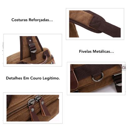 Imagem de Mochila Transversal Ou Costas De Lona Moderna Resistente