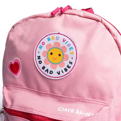 Imagem de Mochila Unissex Clio Style No Bad Vibes Rosa