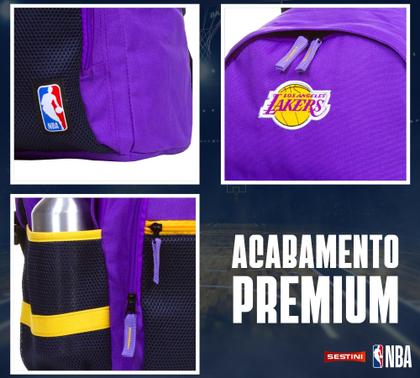 Imagem de Mochila Universitária Escolar Masculina Esporte Lakers Basquete