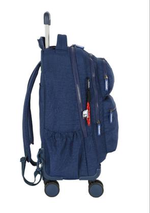 Imagem de MOCHILA UP4YOU AZUL 360º REFORÇADA COM CARRINHO LUXCEL