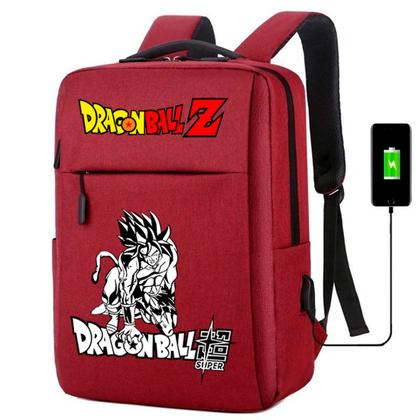 Imagem de Mochila USB Escolar Estampa Infantil Dragon Ball Notebooks, Trabalho Escola (Interface USB)