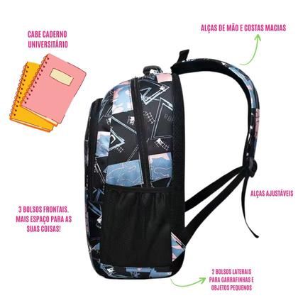 Imagem de Mochila Versátil P/ Faculdade Trabalho Escolar Viagem Reforçada Resistente C/ Compartimento Interno Compacta