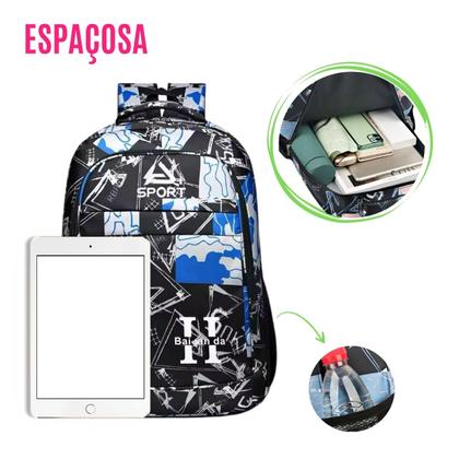 Imagem de Mochila Versátil P/ Faculdade Trabalho Escolar Viagem Reforçada Resistente C/ Compartimento Interno Compacta