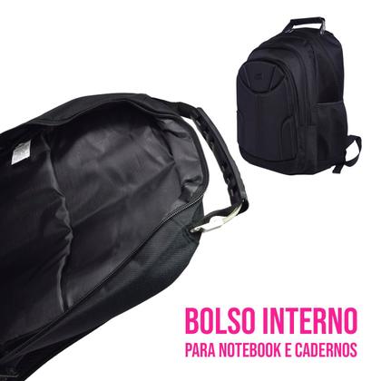 Imagem de Mochila Versátil P/ Notebook Faculdade Trabalho Escolar Viagem Reforçada Resistente C/ Compartimentos Internos Compacta