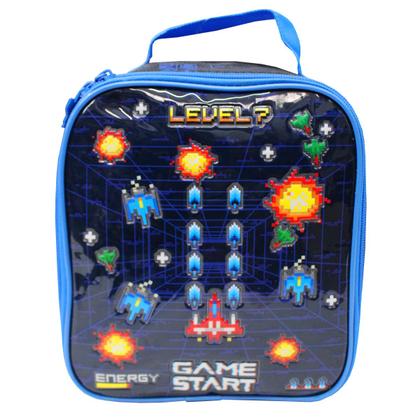 Imagem de Mochila Vídeo Game Led Luzes Lancheira Térmica Estojo Triplo