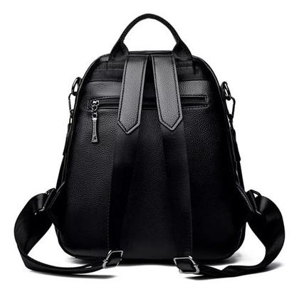 Imagem de Mochila Vintage Feminina De Couro Macio Antifurto De Ombro