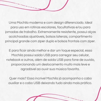 Imagem de Mochila Yepp Saída USB Espaçosa Alça Reforçada Varias Cores